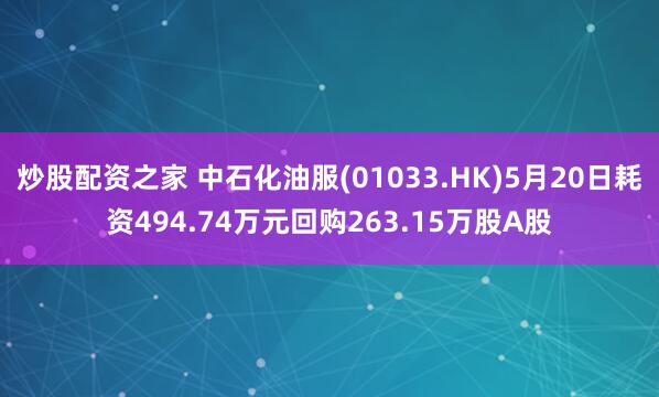 炒股配资之家 中石化油服(01033.HK)5月20日耗资494.74万元回购263.15万股A股